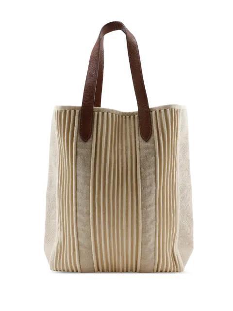 2008 Ribbed Canvas Calicut Cabas tote bag by HERMES 