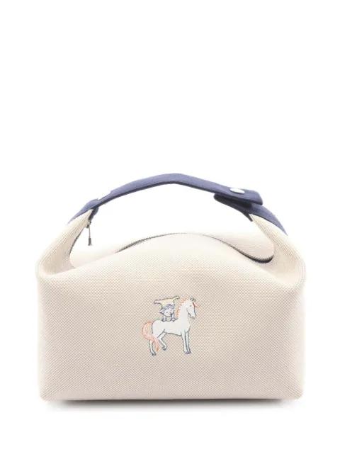 2010-2026 Large Toile Bride A Brac Cabriole Case vanity bag by HERMES 