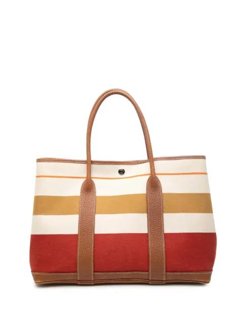2014 Toile and Negonda Striped Garden Party 36 tote bag by HERMES 2014 Toile and Negonda Striped Garden Party 36 tote bag by HERMES
