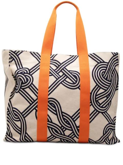 2015-2026 Toile Noeuds Marins Beach tote bag by HERMES 