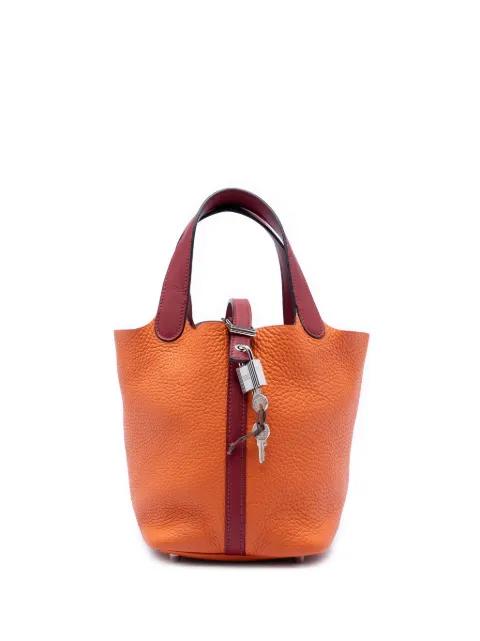 2016 Bicolor Clemence and Swift Picotin Lock 18 handbag by HERMES 