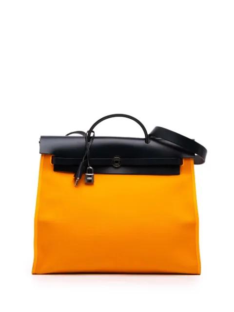 2016 Bicolor Toile Herbag Zip Verso 39 satchel by HERMES 