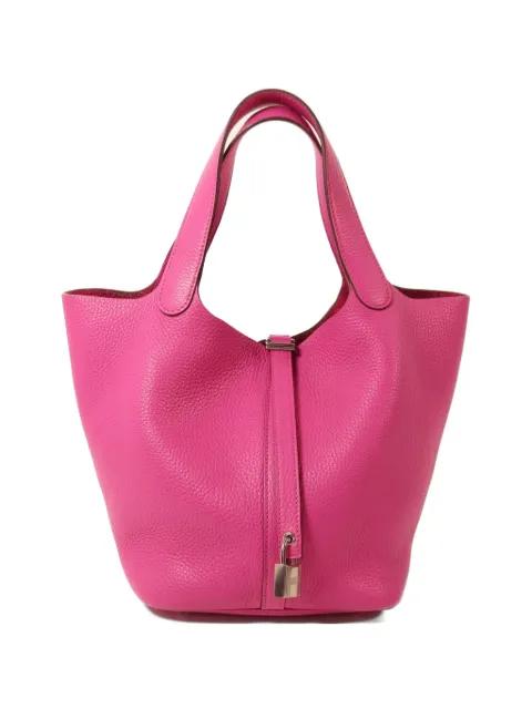 2018 MM Picotin Clemence leather tote bag by HERMES 