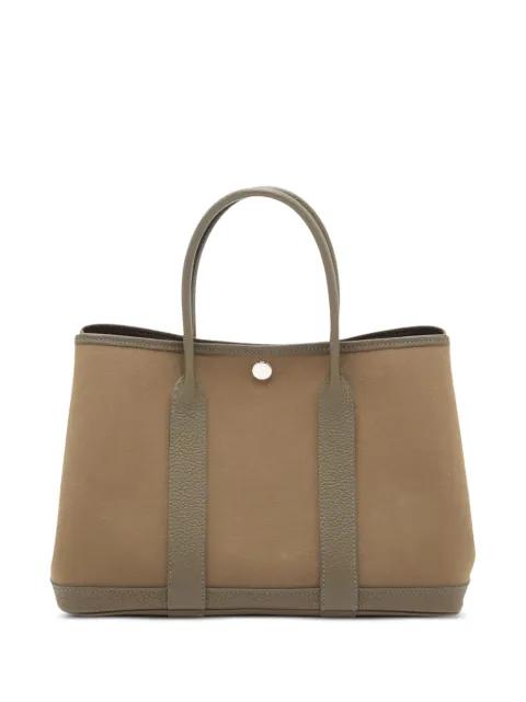 2020 Toile Officier and Vache Country Garden Party 30 tote bag by HERMES 