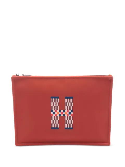 2020s GM logo-detail clutch bag by HERMES 