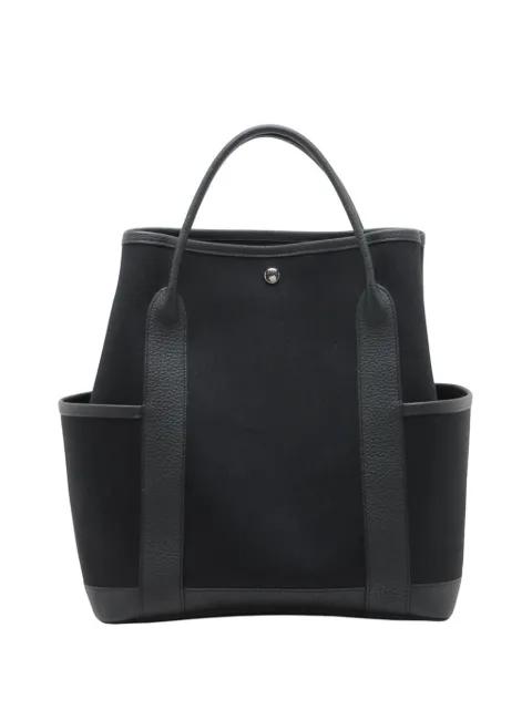 2021-2025 Toile and Negonda Garden Party Pockets Vertical Bag tote bag by HERMES 2021-2025 Toile and Negonda Garden Party Pockets Vertical Bag tote bag by HERMES