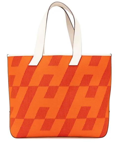 2022 Toile H and Swift Cabas H en Biais 40 tote bag by HERMES 