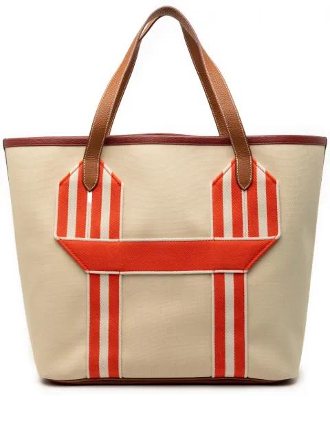 2022 Toile and Clemence Pursangle tote bag by HERMES 