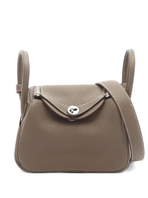 2024 mini Lindy leather tote bag by HERMES 