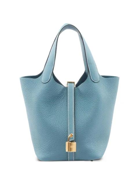 2025 PM Picotan Lock grained-leather tote bag by HERMES 