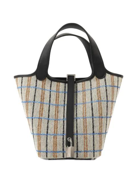 2025 PM Picotin plaid-pattern tote bag by HERMES 