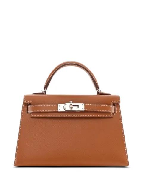 2025 gold Mini Kelly Sellier 20 Epsom palladium hardware handbag by HERMES 2025 gold Mini Kelly Sellier 20 Epsom palladium hardware handbag by HERMES