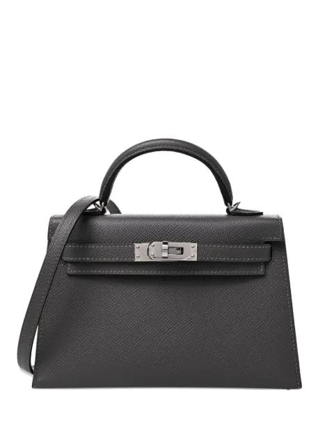 2025 mini Kelly Sellier 20 Verso Epsom-leather palladium-hardware tote bag by HERMES 