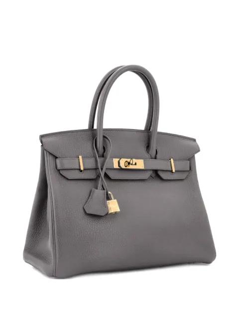 Birkin Handbag Grey Togo with Gold Hardware 30 tote bag by HERMES 
