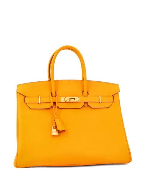 Birkin Handbag Yellow Epsom with Gold Hardware 35 satchel by HERMES Birkin Handbag Yellow Epsom with Gold Hardware 35 satchel by HERMES