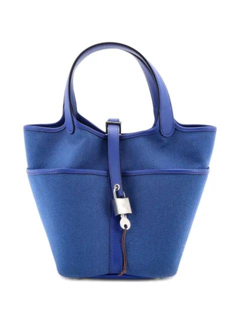 Cargo Picotin Lock Bag Canvas and Swift PM bucket bag by HERMES 