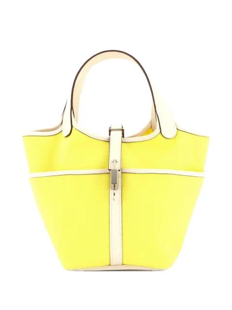 Cargo Picotin Lock Bag Canvas and Swift PM bucket bag by HERMES 