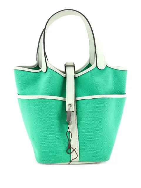 Cargo Picotin Lock Bag Canvas and Swift PM bucket bag by HERMES 