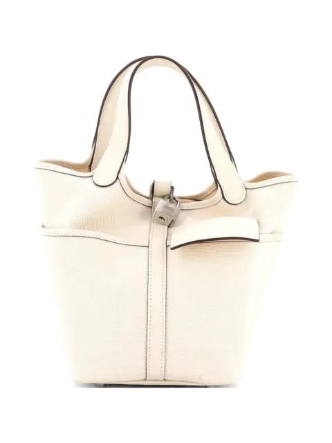 Cargo Picotin Lock Bag Canvas and Swift PM bucket bag by HERMES 
