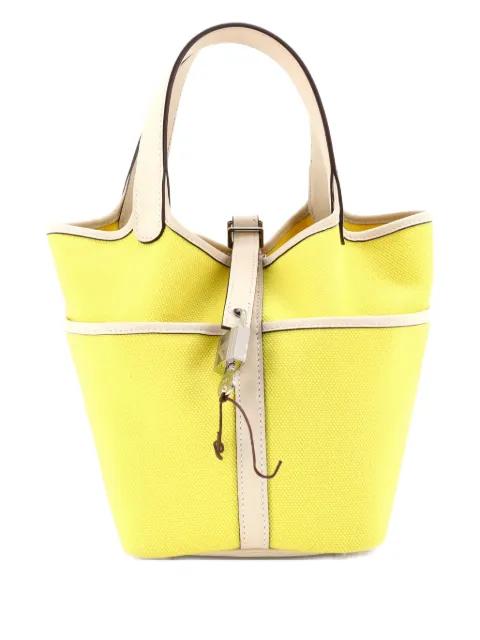 Cargo Picotin Lock Bag Canvas and Swift PM bucket bag by HERMES 