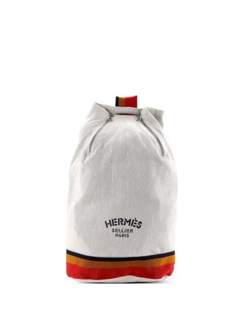 Cavalier Sling Bag Toile and Nylon backpack by HERMES 