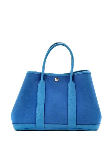 Garden Party Toile and Leather 30 tote bag by HERMES 