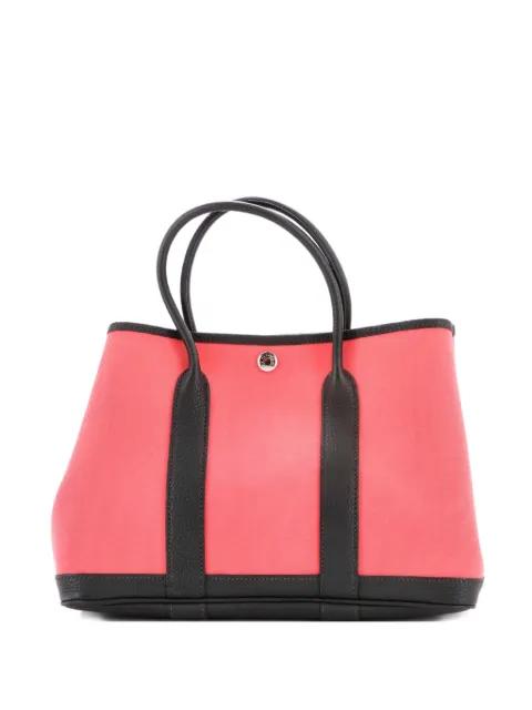 Garden Party Toile and Leather 30 tote bag by HERMES 