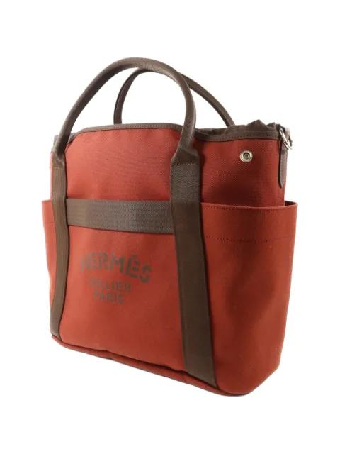 Grooming canvas tote bag by HERMES 