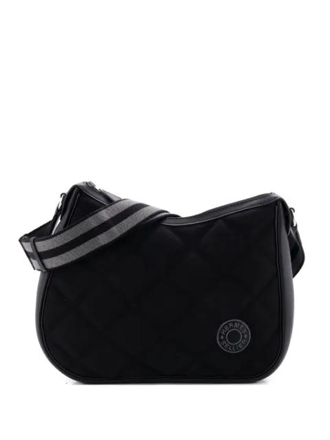 Horseback Woolycot Canvas and Leather shoulder bag by HERMES 