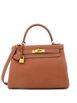 Kelly Handbag Brown Togo with Gold Hardware 28 crossbody bag by HERMES 