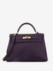 Kelly Handbag Raisin Togo with Gold Hardware 32 satchel by HERMES Kelly Handbag Raisin Togo with Gold Hardware 32 satchel by HERMES