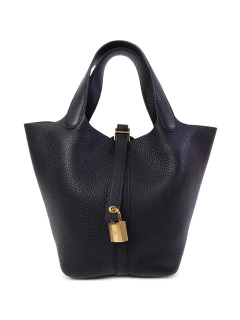 PM Picotin Clemence-leather tote bag by HERMES 