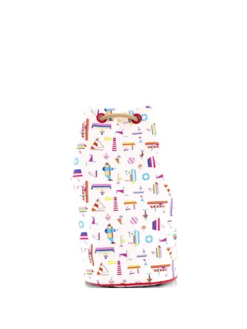 Petit Chalutier Duffle Bag Printed Canvas backpack by HERMES 