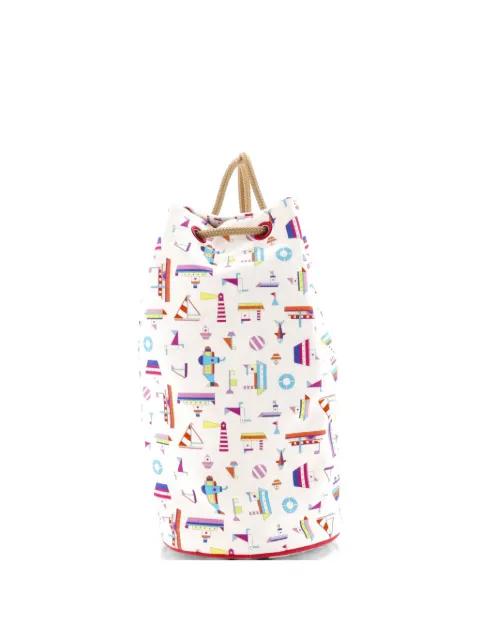 Petit Chalutier Duffle Bag Printed Canvas travel bag by HERMES 