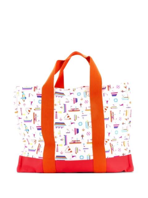 Petit Chartier Nappy Bag Printed Toile Large tote bag by HERMES 