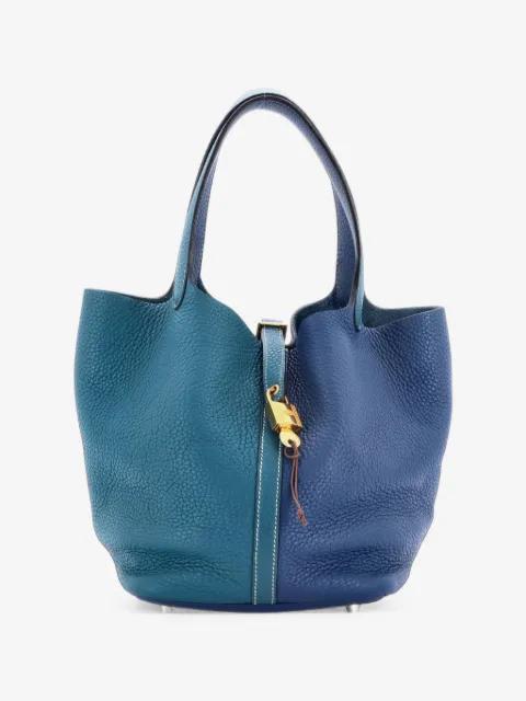 Picotin Lock Bag Bicolor Clemence MM bucket bag by HERMES 