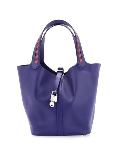 Picotin Lock Bag Tressage Epsom MM tote bag by HERMES 