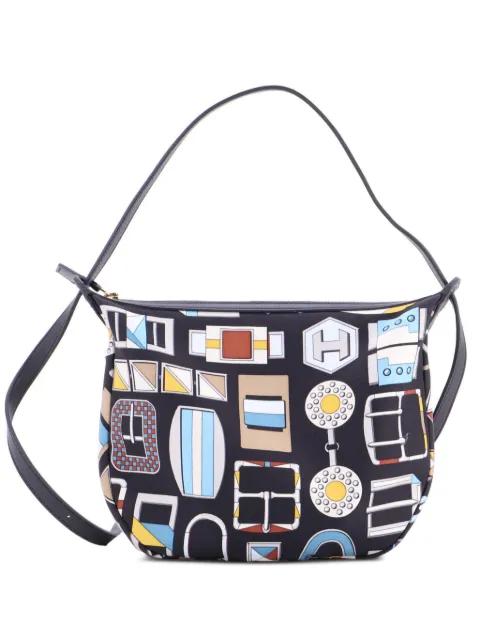 Sursoie To Go Pouch Printed Silk and Leather crossbody bag by HERMES 