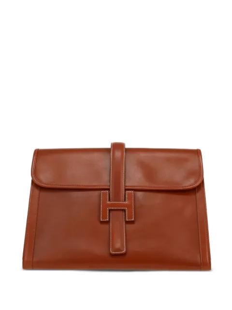 large Jige leather pouch by HERMES 