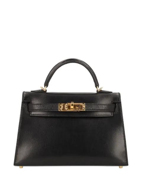 mini Kelly II leather tote bag by HERMES 