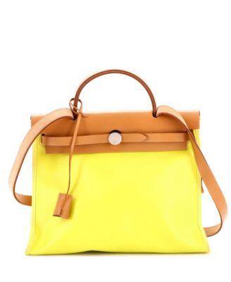 31 Herbag Zip Berline Vache Canvas and Leather by  HERM&EGRAVE;S