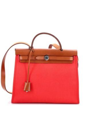 31 Herbag Zip Leather and Toile by  HERM&EGRAVE;S