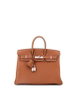 Birkin 25 Handbag Brown Togo with Palladium Hardware by HERMÈS Birkin 25 Handbag Brown Togo with Palladium Hardware by HERMÈS