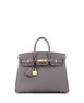 Birkin 25 Handbag Grey Togo with Gold Hardware by HERMÈS Birkin 25 Handbag Grey Togo with Gold Hardware by HERMÈS