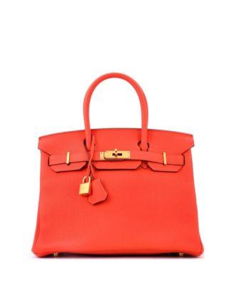 Birkin 30 Handbag Orange Togo with Gold Hardware by  HERM&EGRAVE;S