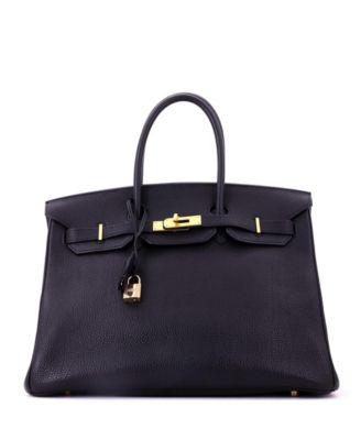 Birkin 35 Handbag Black Togo with Gold Hardware by  HERM&EGRAVE;S