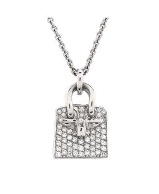 Birkin Amulette Pendant Necklace 18K White Gold and Diamonds by  HERM&EGRAVE;S