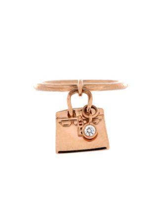 Birkin Amulette Ring 18K Rose Gold with Diamond by  HERM&EGRAVE;S