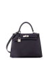 Kelly 25 Handbag Black Epsom with Palladium Hardware by HERMÈS Kelly 25 Handbag Black Epsom with Palladium Hardware by HERMÈS