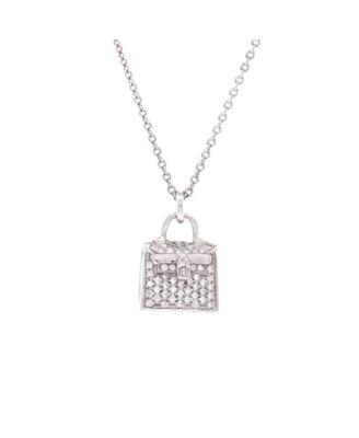 Kelly Amulette Pendant Necklace 18K White Gold and Diamonds by  HERM&EGRAVE;S